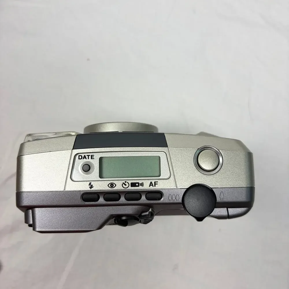 NIB VTG Pentax IQZoom 130 M date 35mm film camera with strap, Untested